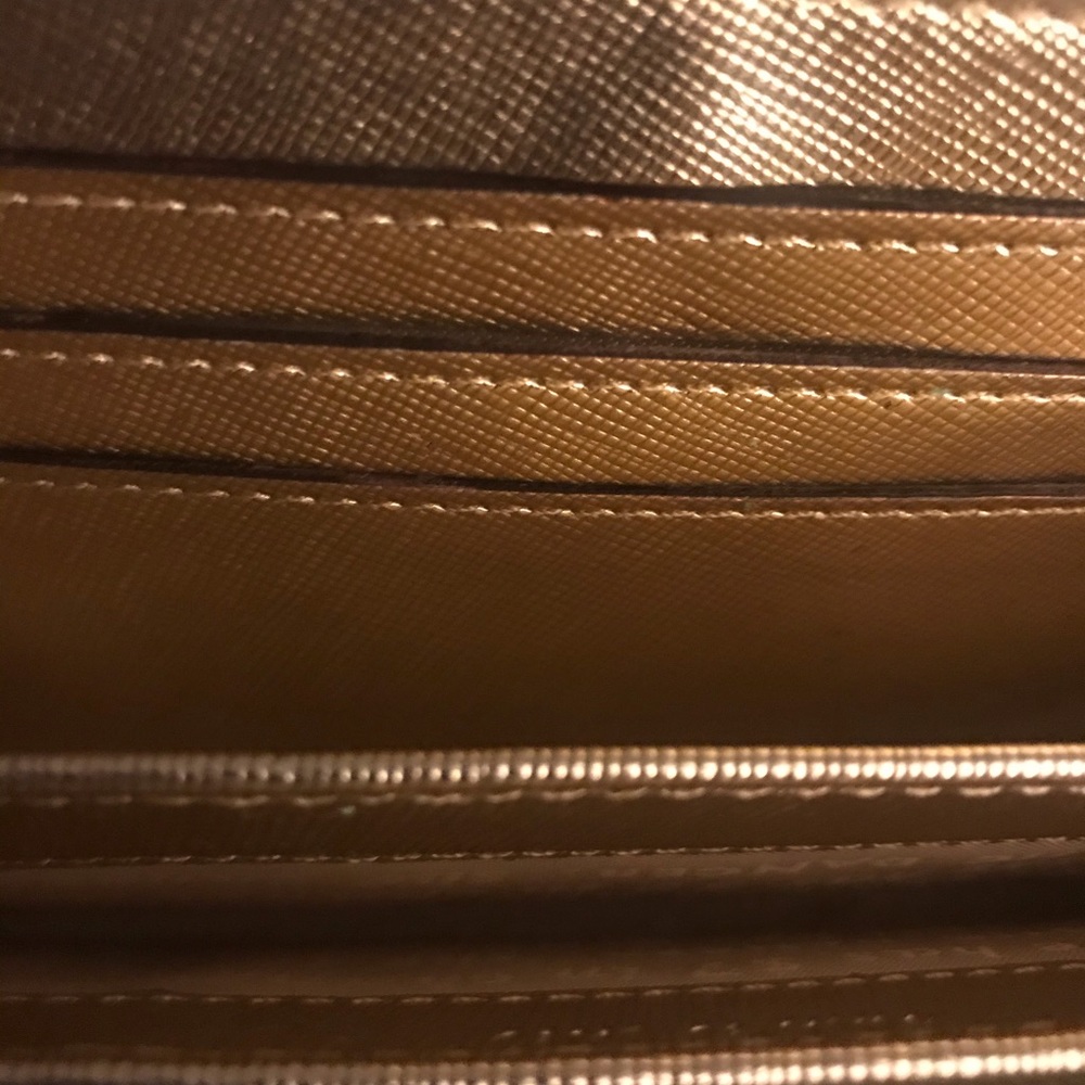 Metallic Gold Kate Spade Wristlet; good condition. - Picture 7 of 8